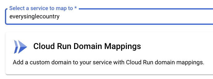 Click 'Cloud Run Domain Mappings'.