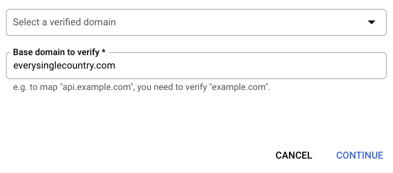 Enter your domain to verify.